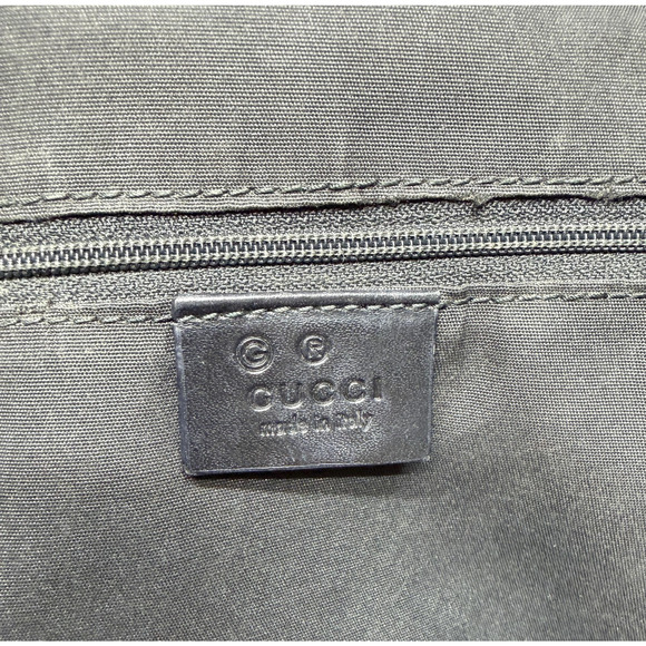 Gucci Tote Bag Womens Large Black GG Leather Monogram Italy Shoulder Handbag - Picture 10 of 16